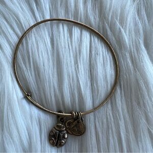 Alex and Ani Rafaelian Gold Ladybug Charm Bangle Bracelet